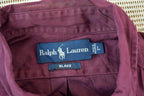 Vintage 1990s Ralph Lauren Blake Small Pony Red Button Up Shirt Size L
