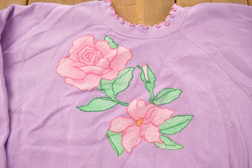 Vintage 1990s Cute Flower Crewneck Sweater