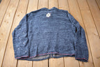 Vintage 1990s Christmas Theme Knit Zip Up Sweater