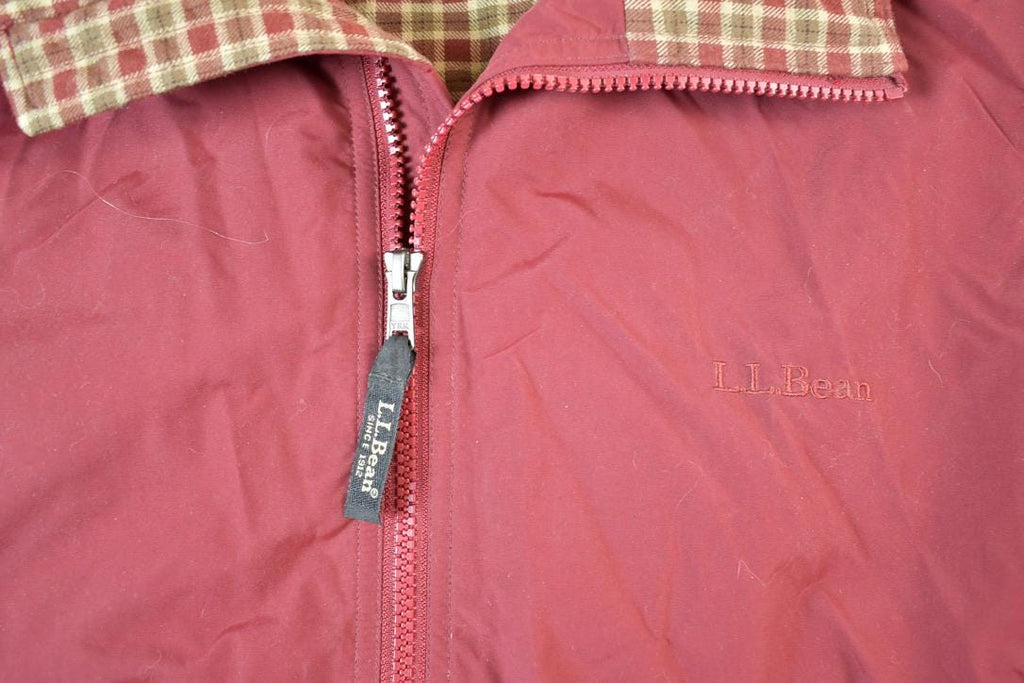 Vintage 1990s LL Bean Plaid Lined Golfing Outdoors Windbreaker Jacket