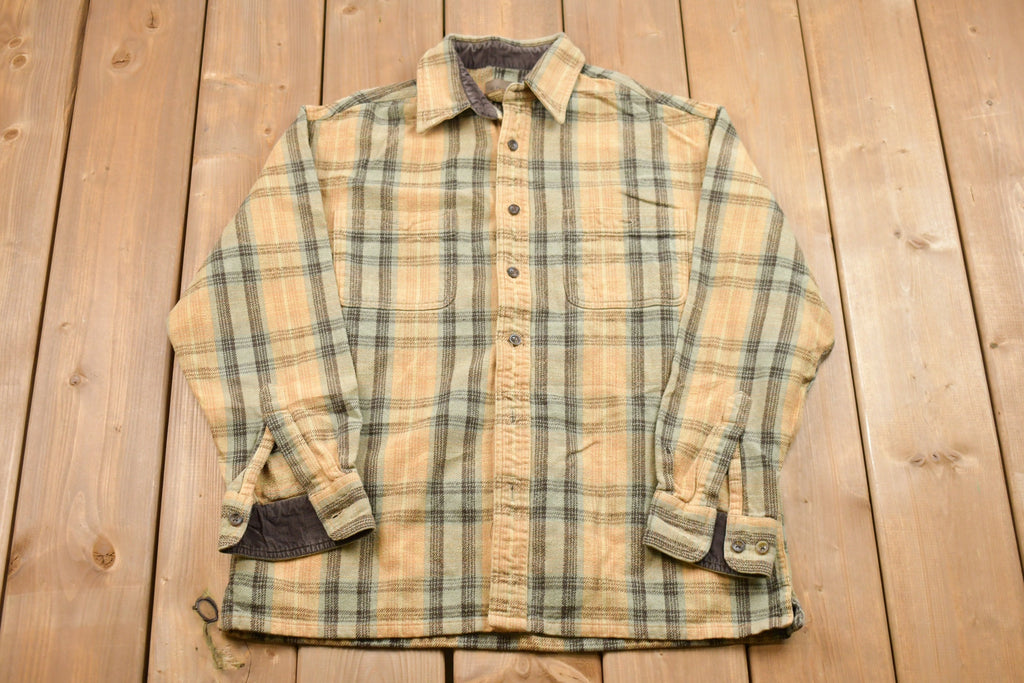 Vintage 1990s St. Johns Plaid Button Up Flannel Shirt