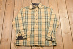 Vintage 1990s St. Johns Plaid Button Up Flannel Shirt