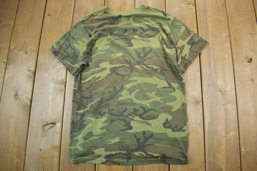 Vintage 1990s Camouflage Graphic T-Shirt