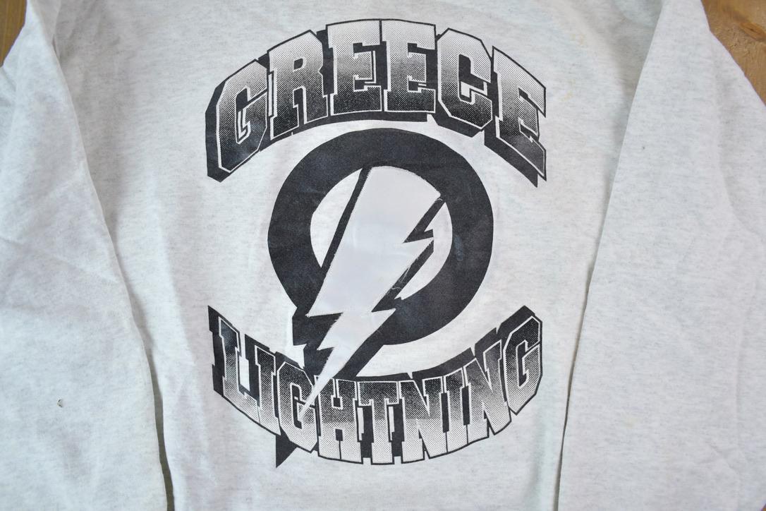 Vintage 1990s Greece Lightning University Collegiate Crewneck