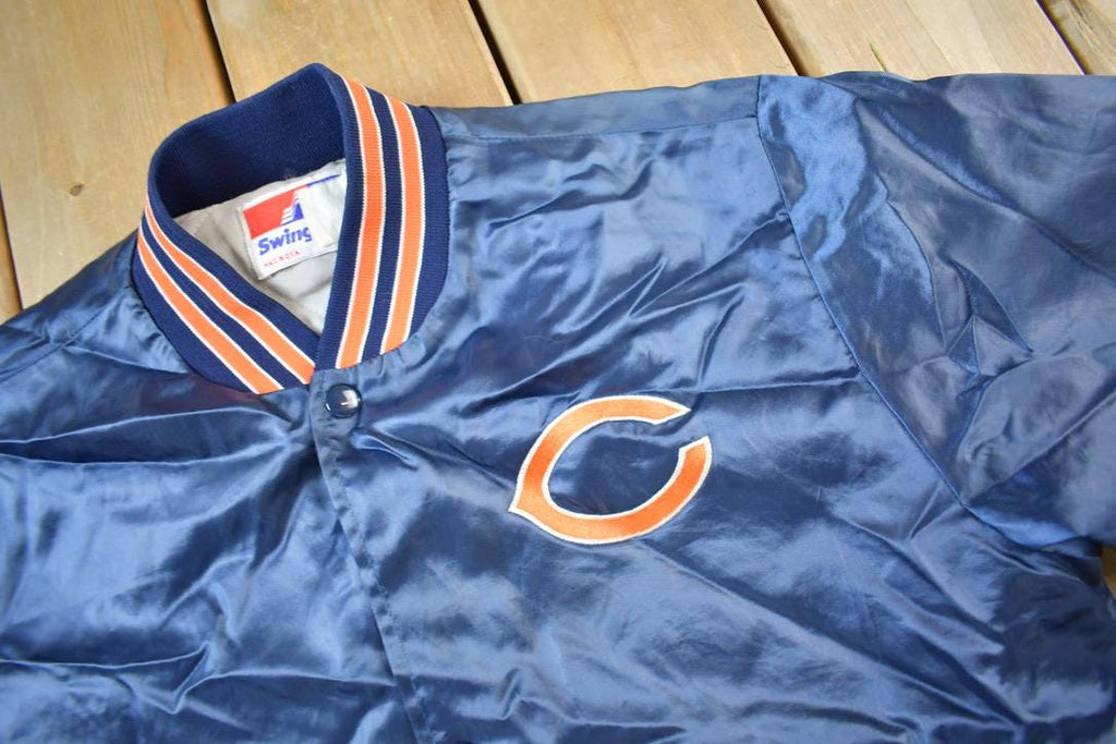 Vintage 1980s Chicago Bears NFL Swingster Satin Bomber Jacket