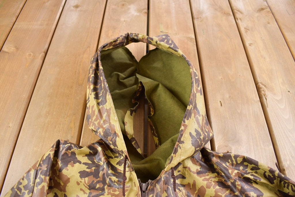 Vintage 1980s Stearns Fall Leaves Real Tree Camouflage Hunting Shell Forest Camo Made In USA