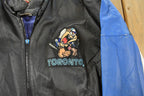 Vintage 1990s Toronto Blue Jays Looney Tunes Leather Jacket Men's Large