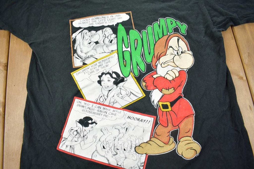Vintage 1990s Disney Snow White And The Seven Dwarfs Grumpy Graphic T-Shirt Size XL Made In USA Single Stitch