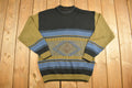 Vintage 1990s Zeppelin Abstract Knit Crewneck Sweater