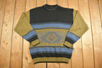 Vintage 1990s Zeppelin Abstract Knit Crewneck Sweater