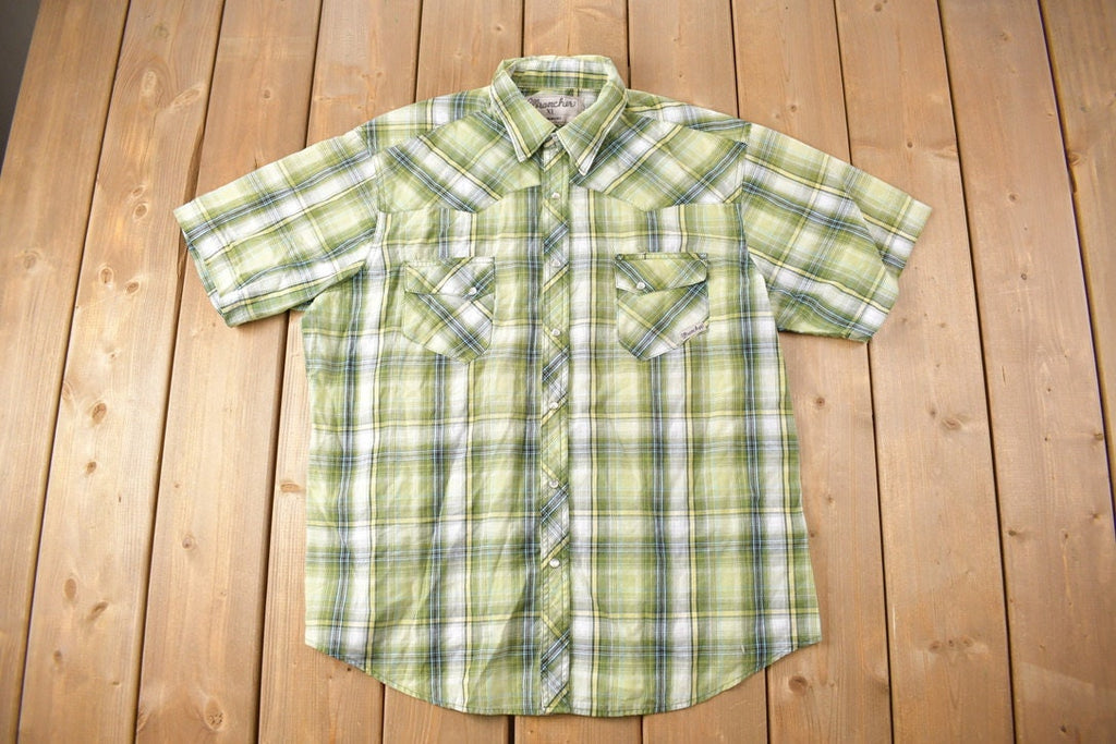 Vintage 1990s Wrancher Wrangler Western Button Up Shirt