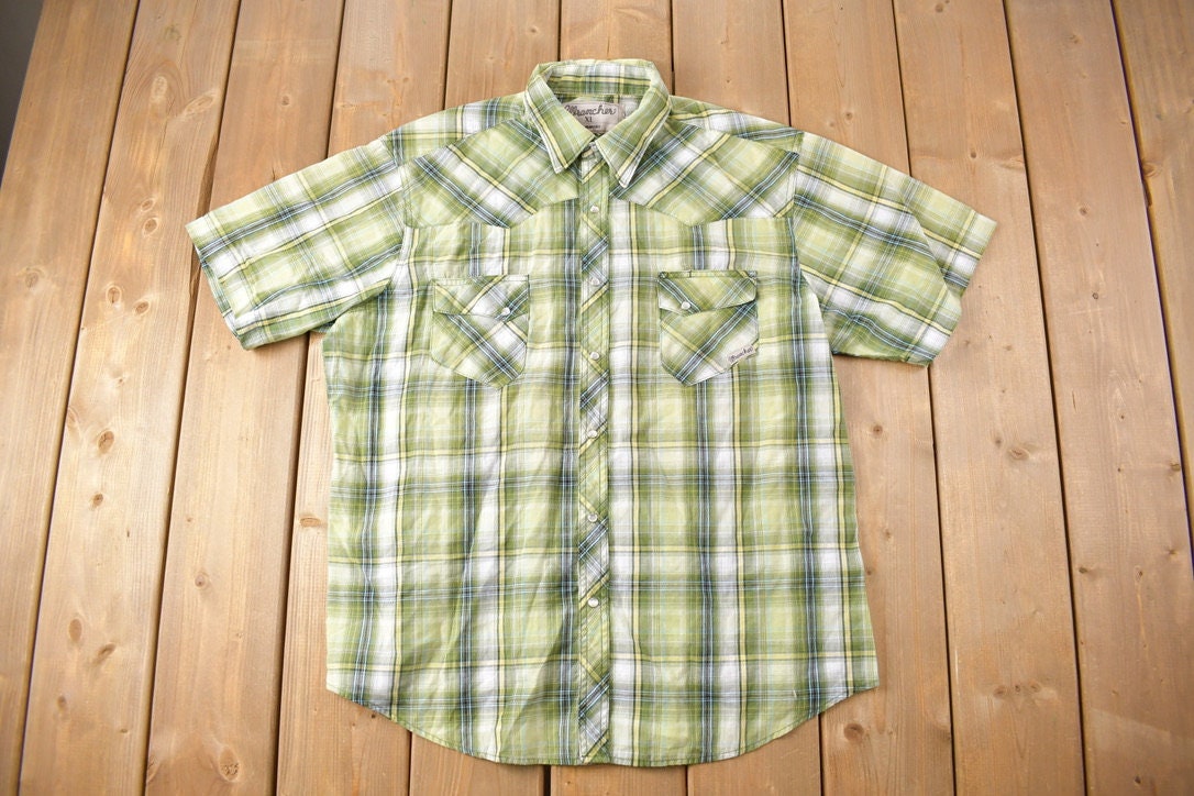 Vintage 1990s Wrancher Wrangler Western Button Up Shirt