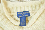 Vintage 1980s Paul James 100% Wool 3D Cable Knit Sweater