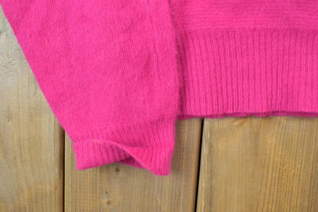 Vintage 1990s Rafaella Pink Knit Mock Neck Sweater