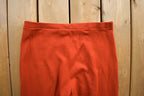 Vintage 1970s Red Flared Cotton Pants Size 32x30