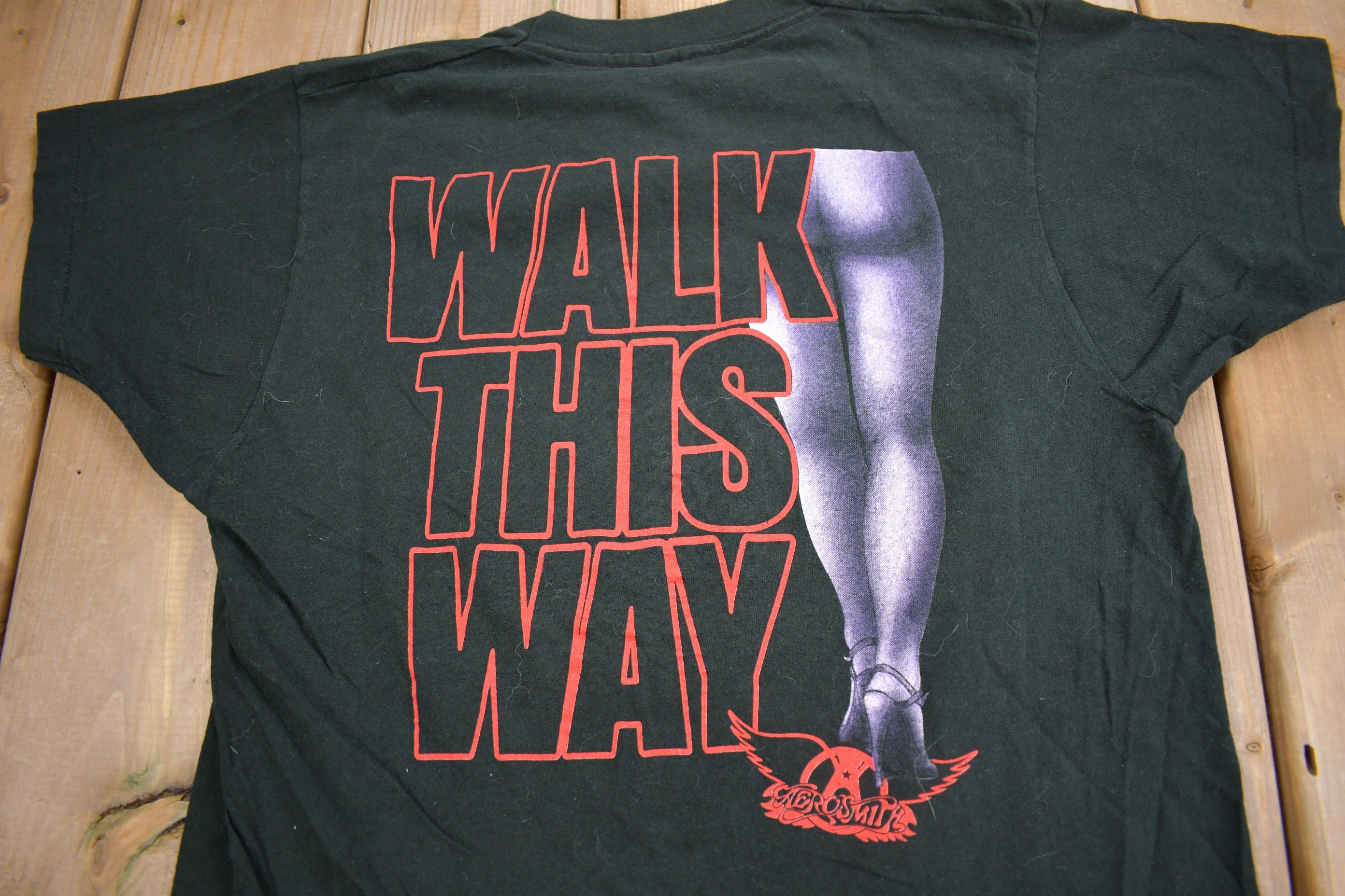 Vintage 1988 Aerosmith Walk This Way Tour Band T-Shirt