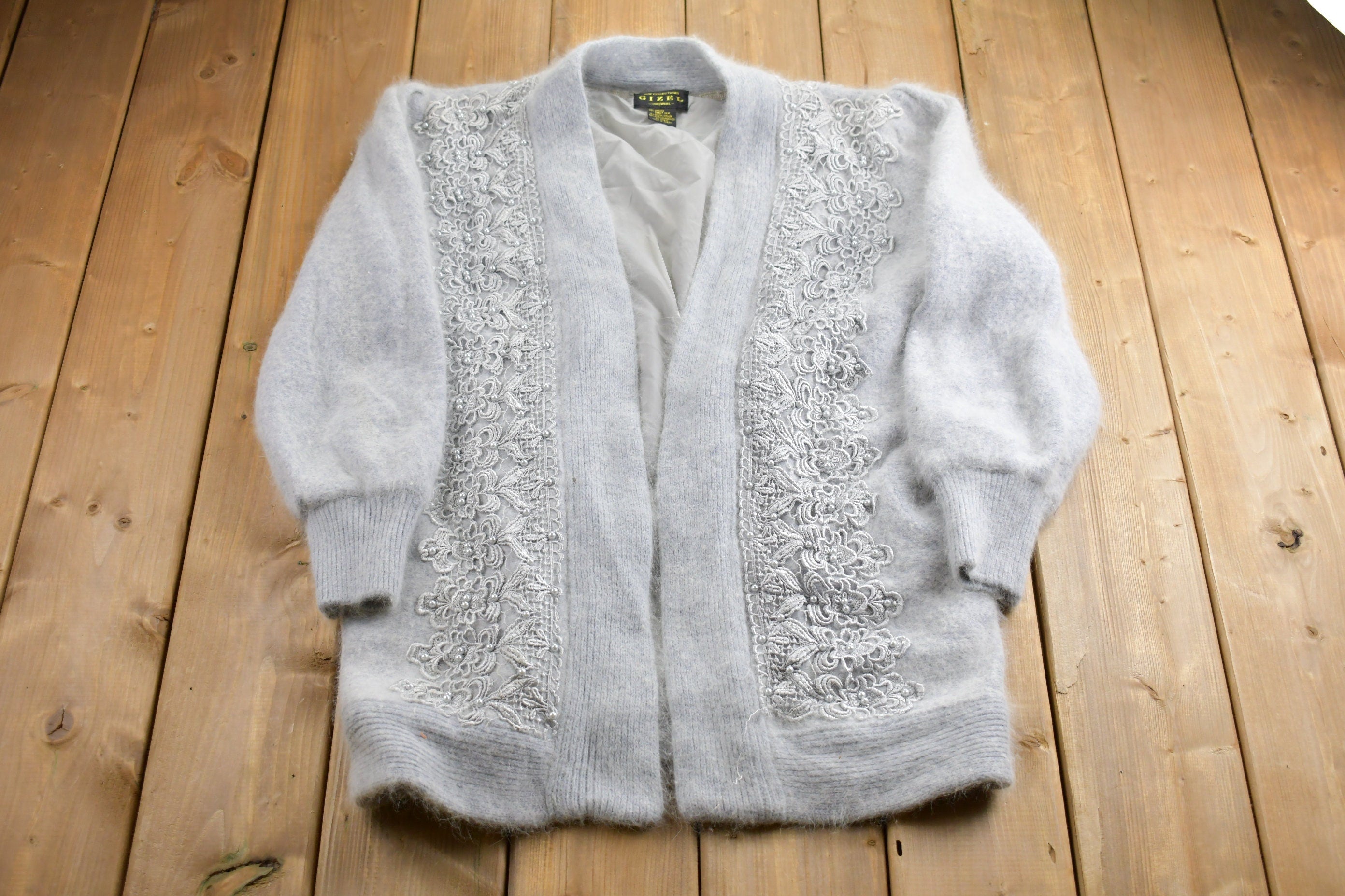 Vintage 1990s Gizel Rabbit Hair Knit Sweater