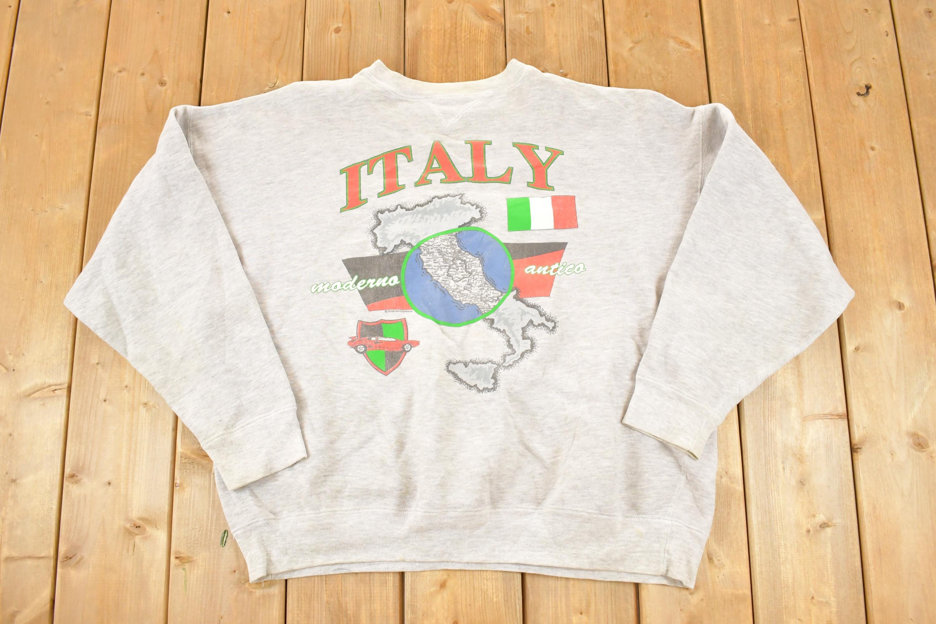 Vintage 1990s Italy Souvenir Crewneck Sweatshirt Men's L