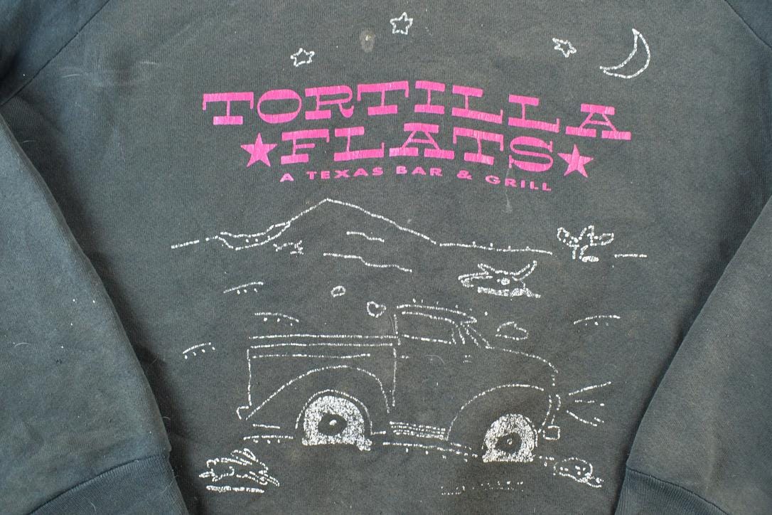 Vintage 1980s Tortilla Flats Texas Bar & Grill Souvenir Crewneck Sweatshirt