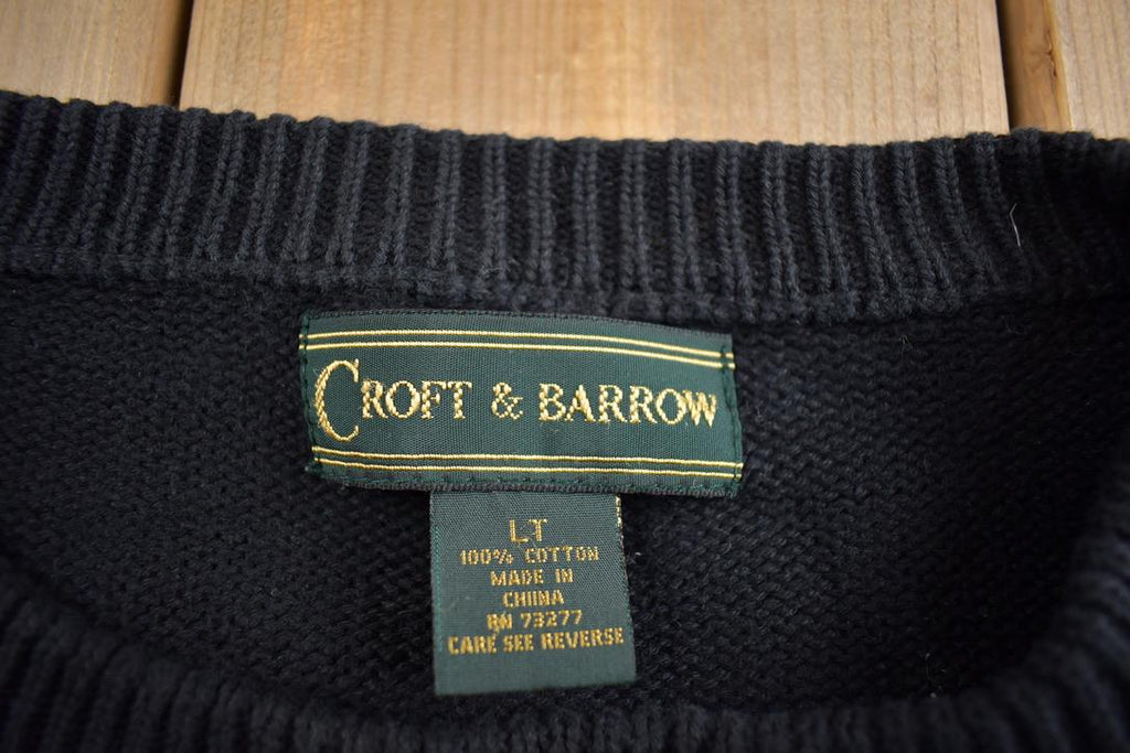 Vintage 1990s Croft & Barrow Knit Argyle Pattern Crewneck Sweater