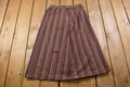 True Vintage 1970's Striped Skirt 26 Inch Waist 29 Inch Length