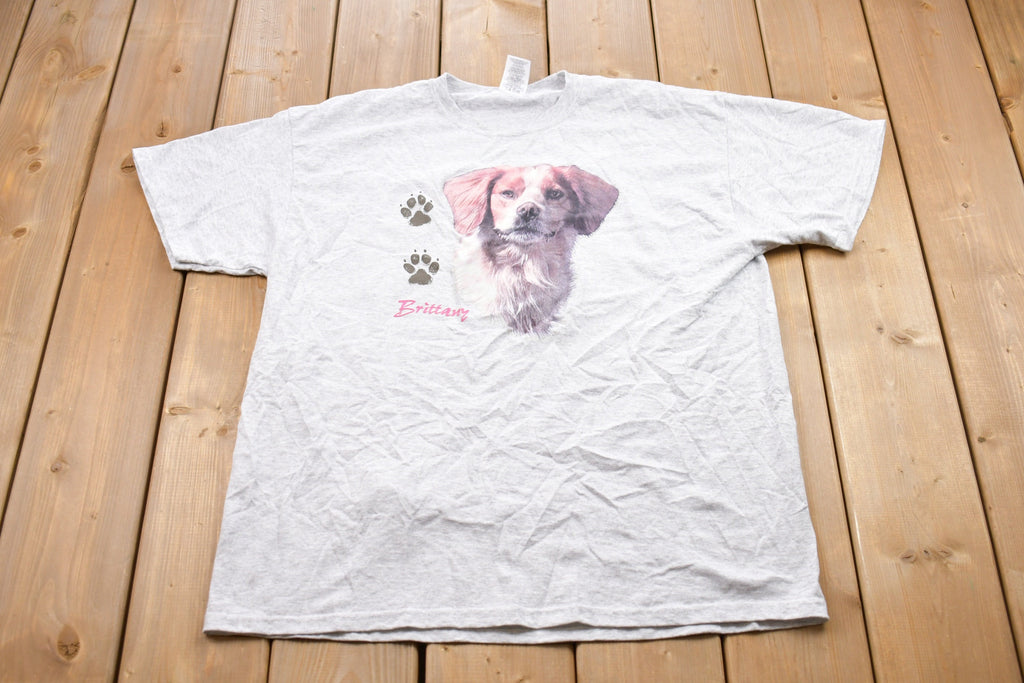 Vintage 1990s Cute Dog Graphic T-Shirt