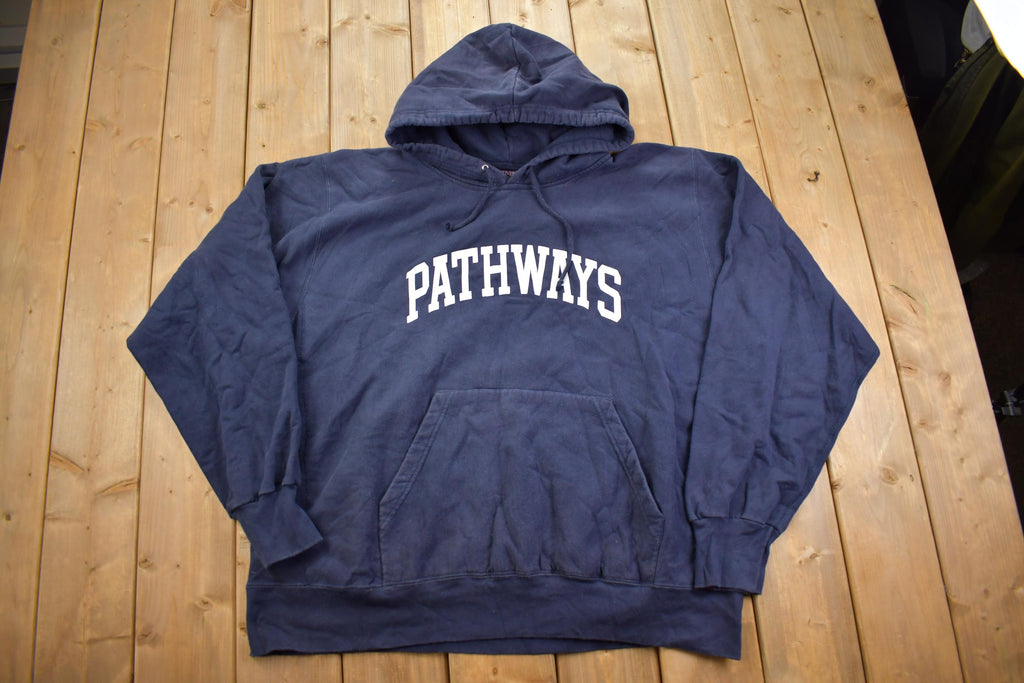 Vintage 1990s Pathways MV Sport - Pro Weave Graphic Hoodie - 2XL