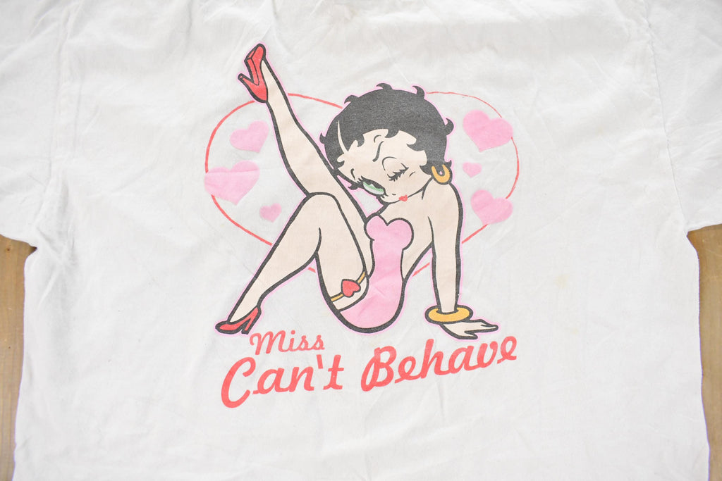 Vintage 1990s Betty Boop Can't Behave Cartoon Promo T-Shirt Men's Large