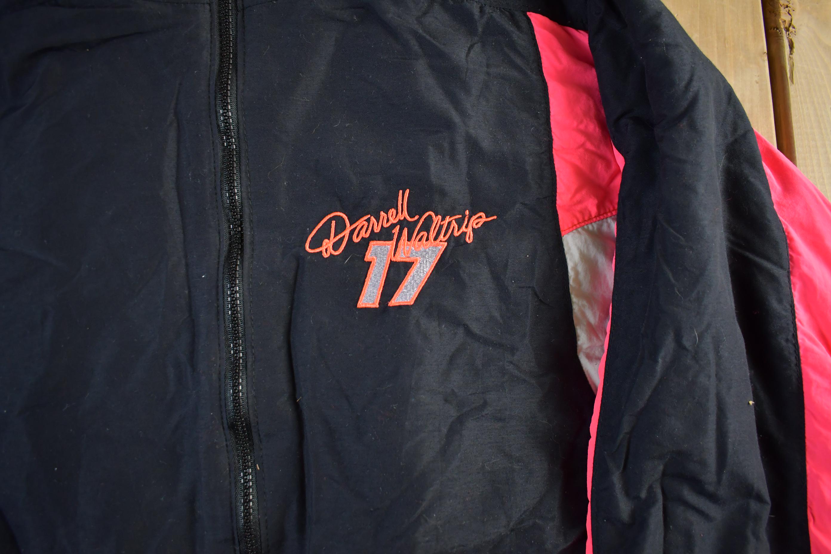 Vintage 1990s Nascar Darrell Waltrip Full Zip Jacket Adult Large / Sportswear / Streetwear Fashion / Racing Coat/ Automotive Apparel
