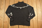 Vintage 1990's Maggie Lawrence Womens Floral Knit Sweater
