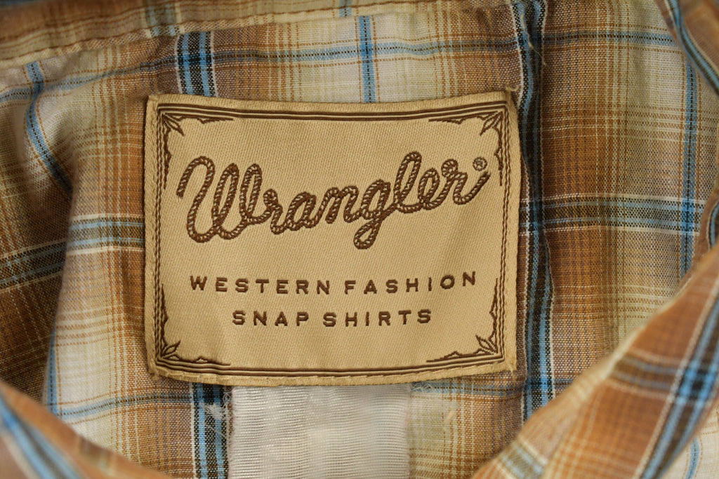 Vintage 1990s Wrangler Plaid Flannel Button Up Shirt