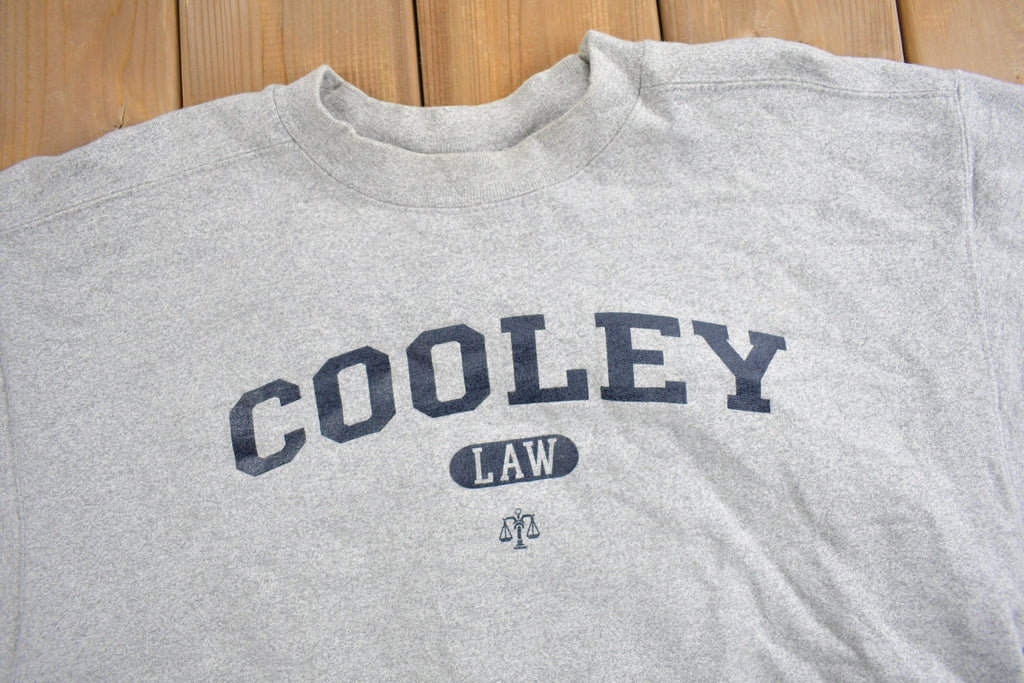 Vintage 1990s Cooley Law Crewneck Sweatshirt / 90s Crewneck / Made In USA / Streetwear / Cooley Law Firm