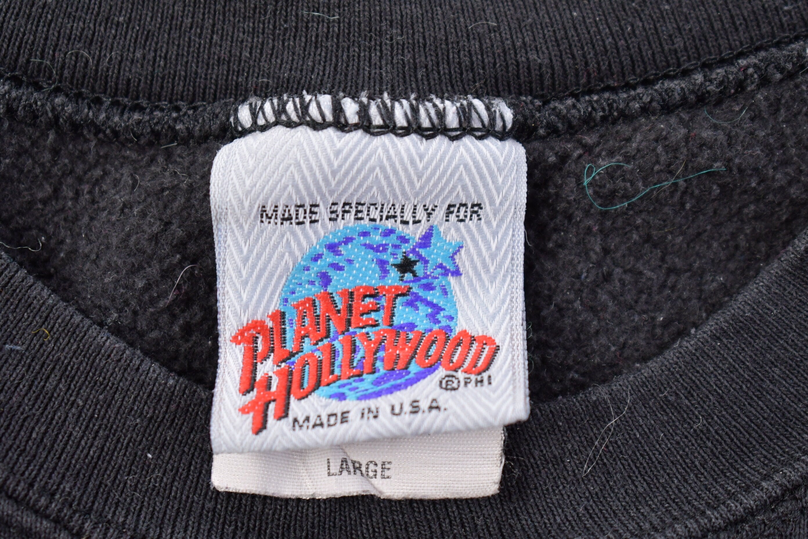 Vintage 1990s Planet Hollywood Seattle Embroidered Crewneck Sweatshirt