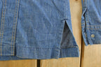 Vintage 1970s Lee Western Style Pearl Snap Button Up Denim Shirt Men's Large