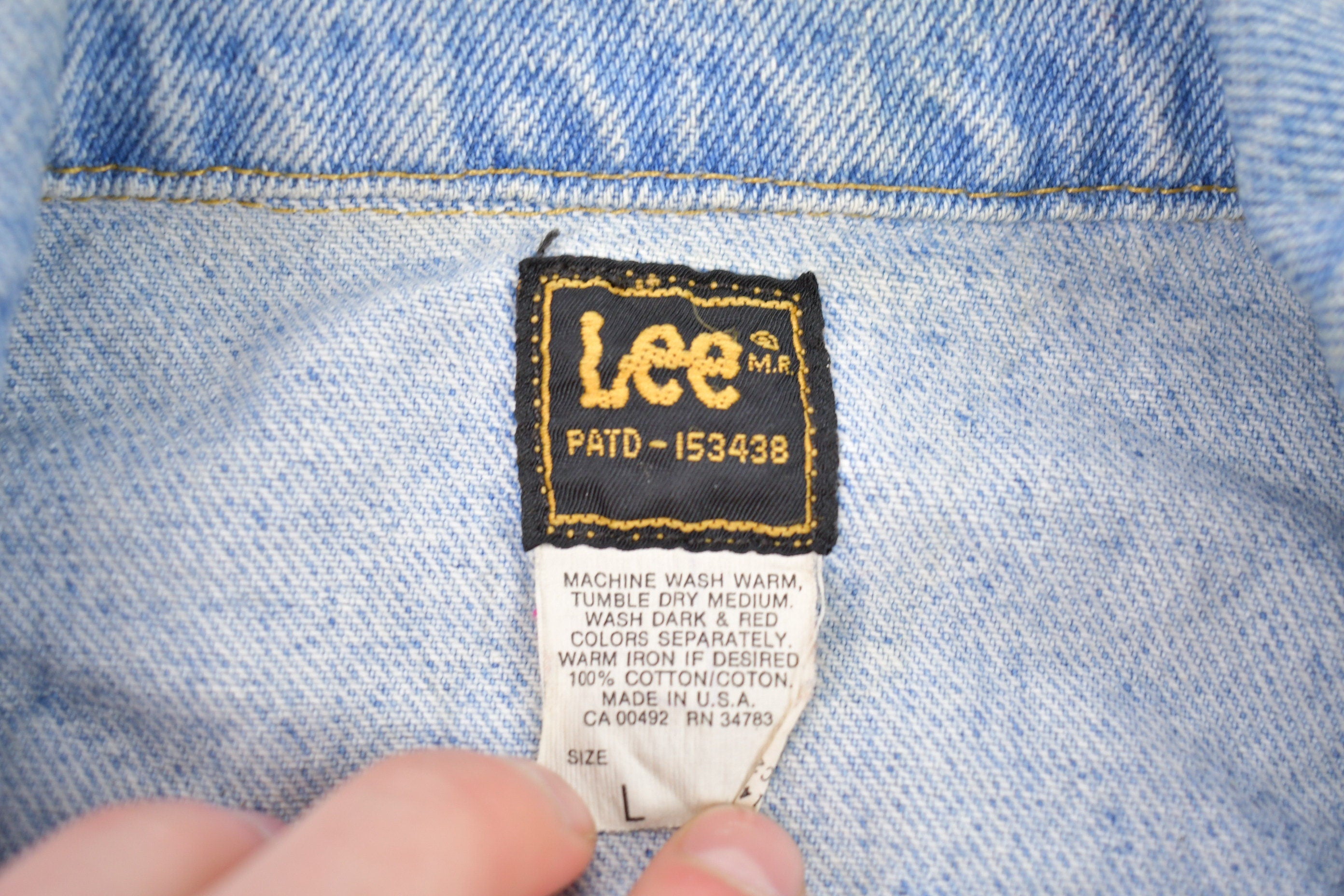 Vintage 1980s Lee Denim Jean Jacket