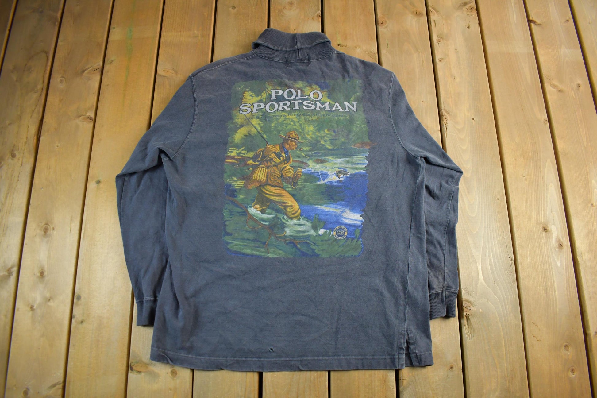 Vintage 1990s Polo Country Ralph Lauren Turtle Neck Shirt Men's Medium