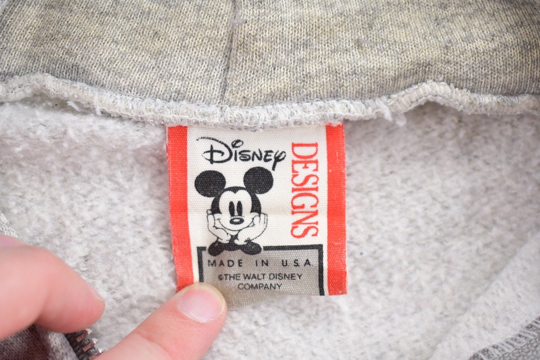 Vintage 1990s Disney Epcot Center Mickey Mouse Zip Up Hoodie  Vintage Sweatshirt  Vintage Disney  Mickey  Epcot Vintage  Made In USA