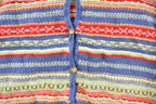Vintage 1990s Eddie Bauer Rainbow Button Up Knit Cardigan Sweater Women's M