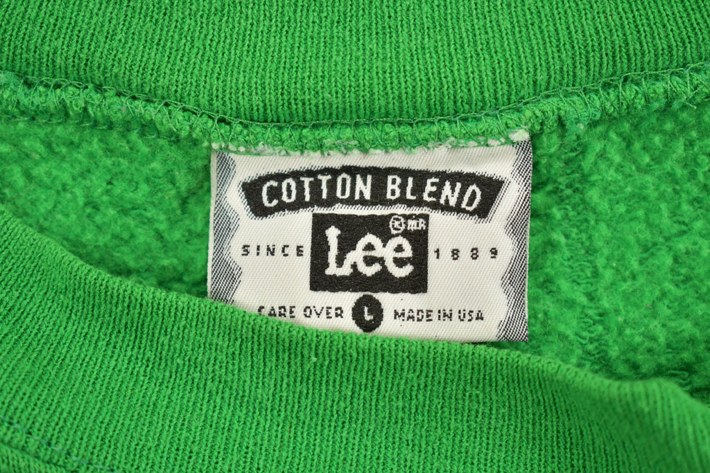 Vintage 1990s Green Cross Christmas Theme Crewneck Sweatshirt