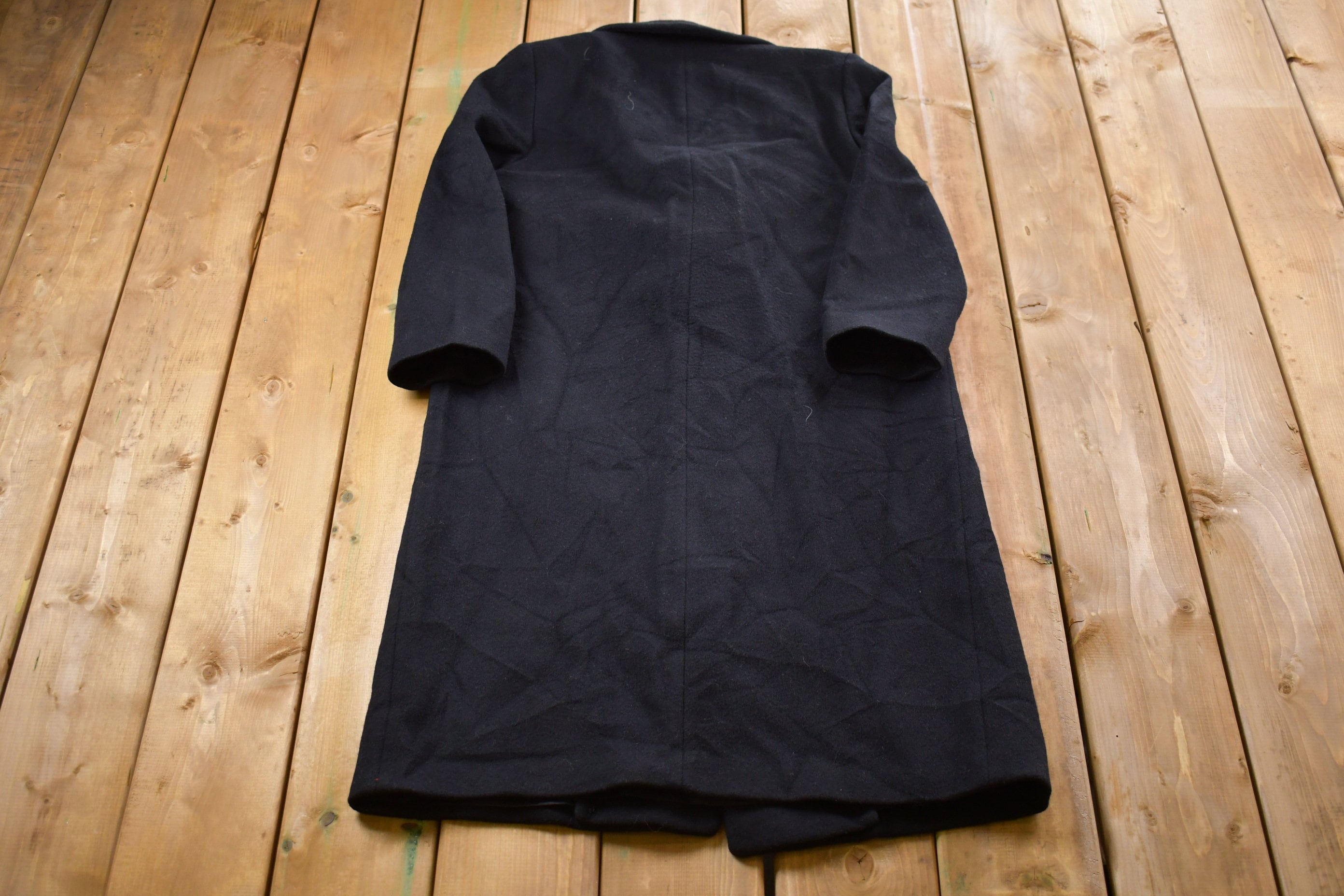 Vintage 1980s Evan Piccone 100% Wool Full Length Jacket