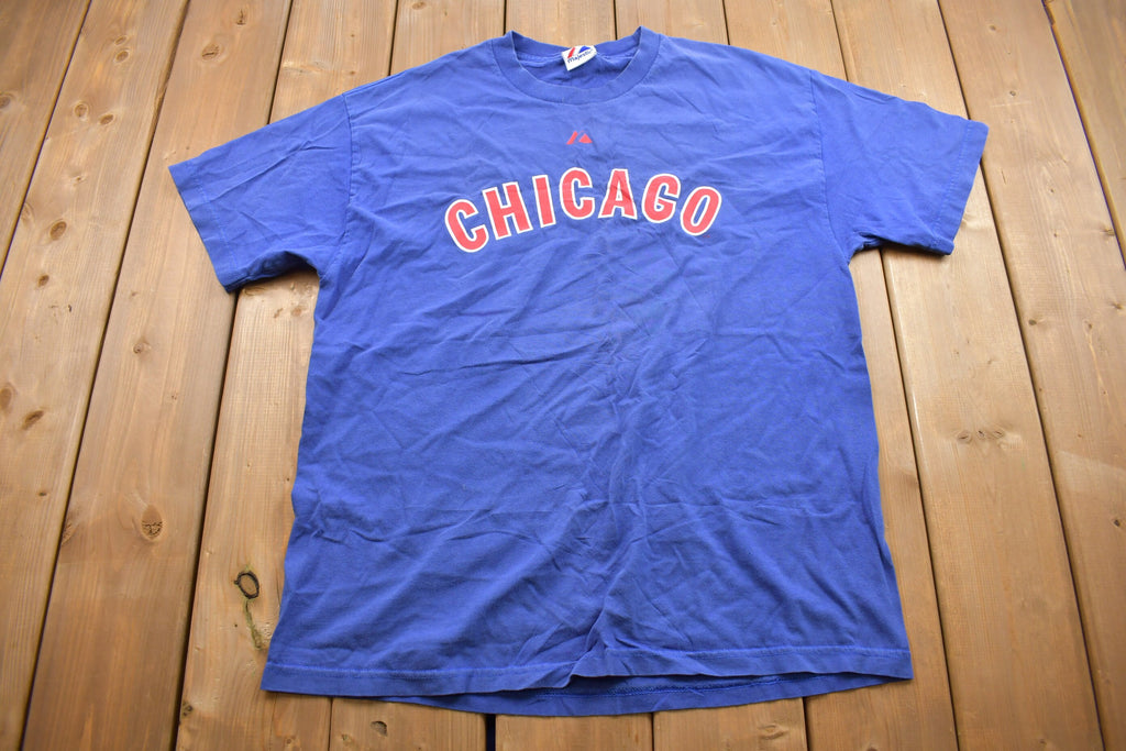 Vintage 1990s Majestic Chicago Cubs Sandberg T Shirt Jersey