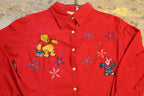 Vintage 1990s Disney Winnie The Pooh Embroidered Button Up Shirt