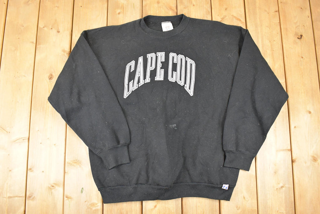 Vintage 1990s Cape Cod Logo 7 Graphic Print Crewneck Sweatshirt Men's L