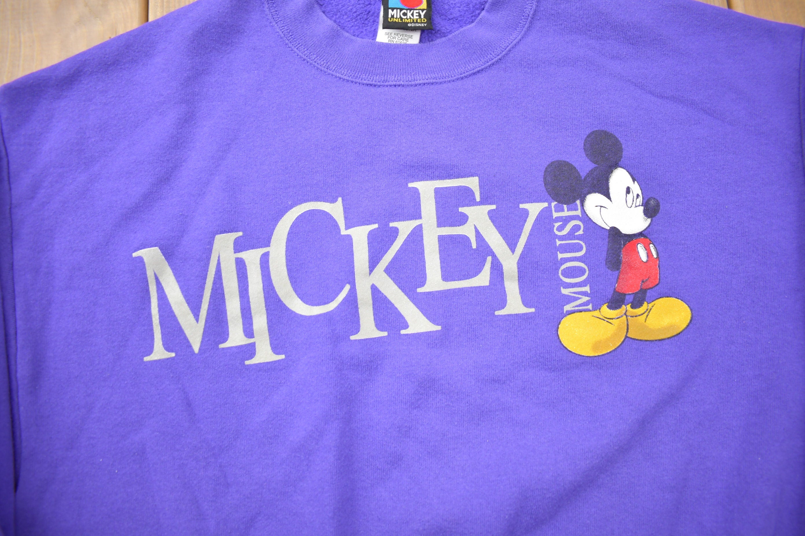 Vintage 1990s Mickey Mouse Disney Crewneck / Vintage Sweatshirt / Vintage Disney / Mickey Unlimited / Made In USA