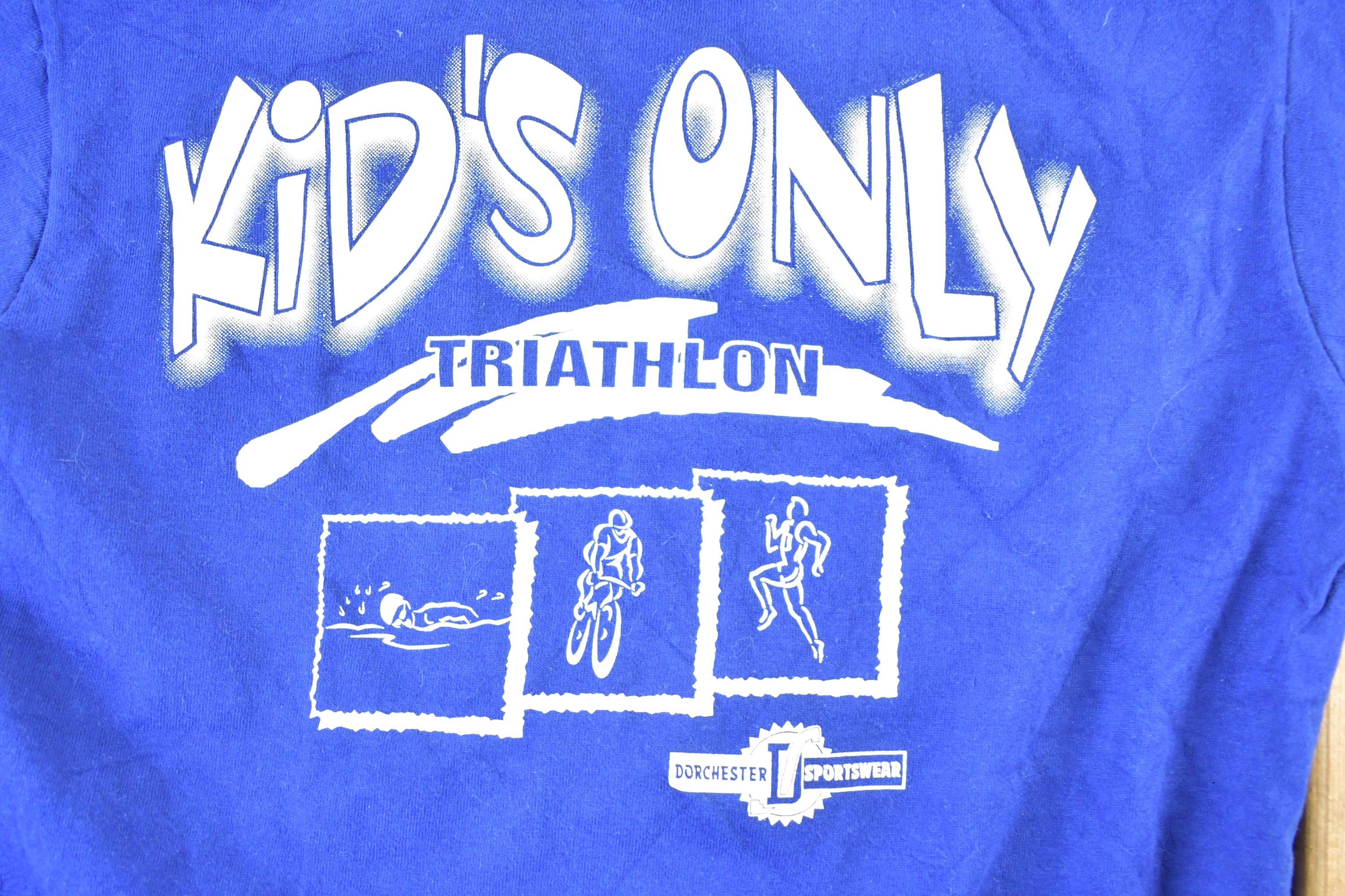 Vintage 1990s Kids Only Triathlon Souvenir T-Shirt Youth Small
