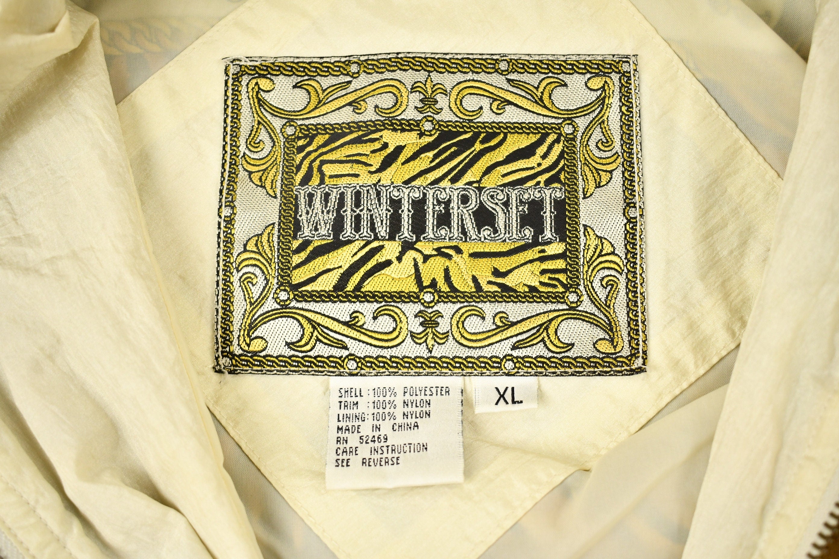 Vintage 1990s Tiger Striped Abstract Pattern Winterset Windbreaker Jacket  Full Zip Jacket  Streetwear  Athleisure  Jacquard
