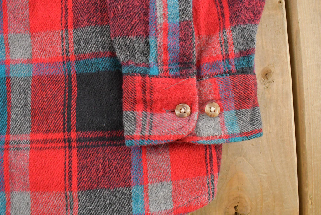 Vintage 1990s Five Brother Plaid Flannel Button Up Shirt Men's 2XL Tall