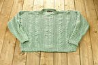 Vintage 1990s Eddie Bauer 3D Cable Knitted Women's Sweater  Vintage 90s Crewneck  Outdoor  Sweatshirt  Abstract Graphic