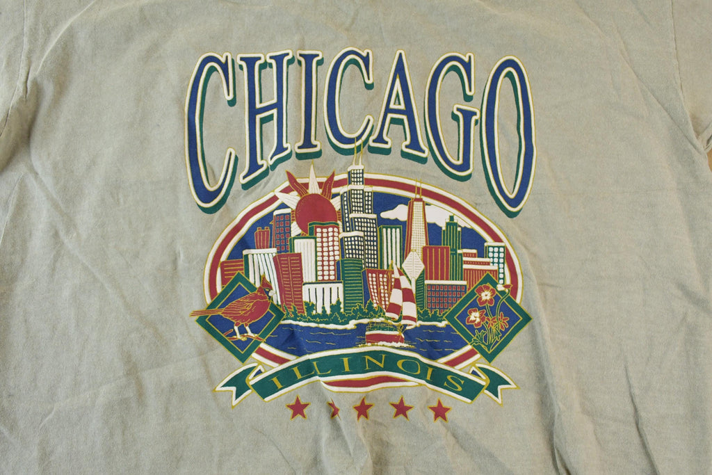Vintage 1990s Chicago Collared Single Stitch T-Shirt