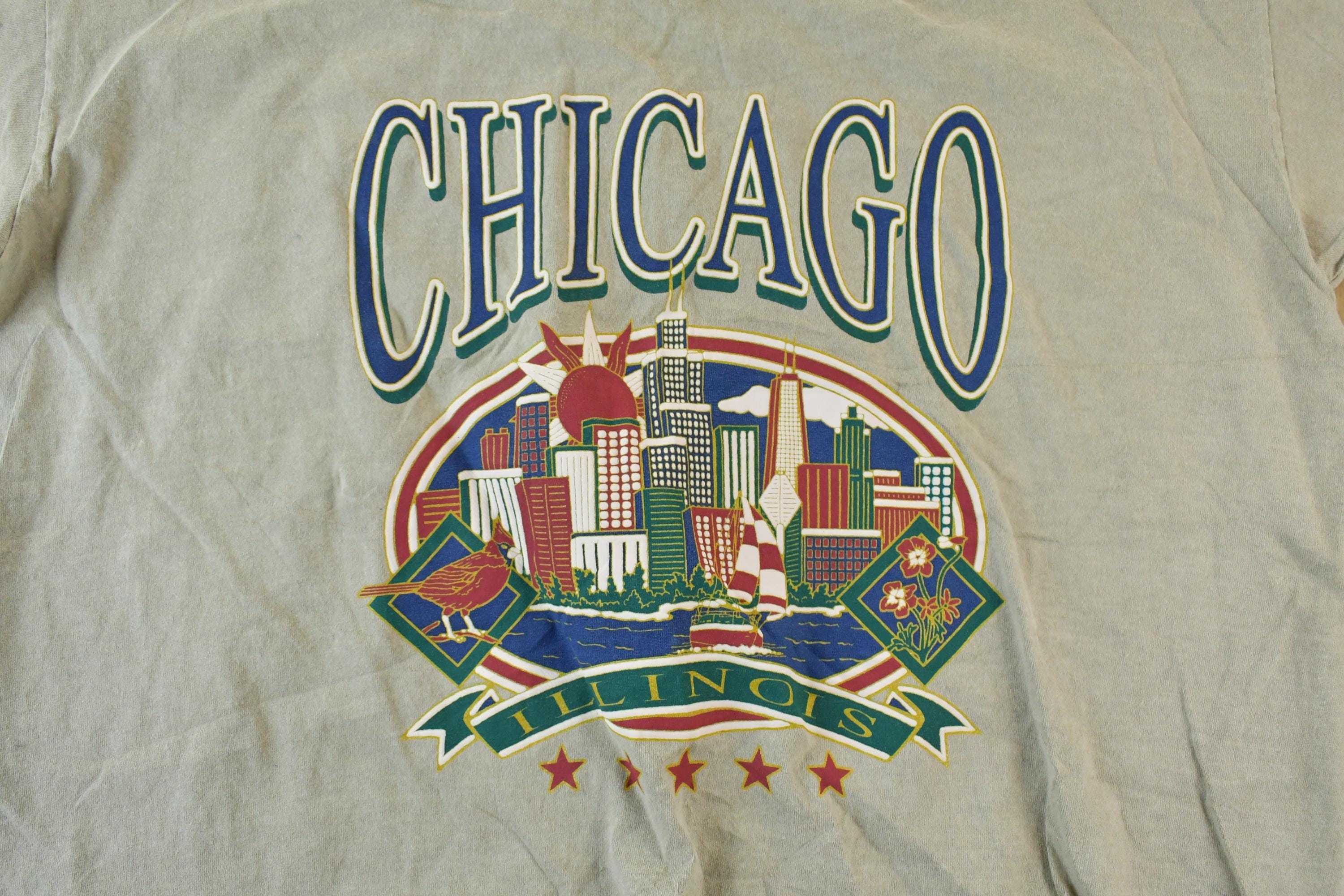 Vintage 1990s Chicago Collared Single Stitch T-Shirt